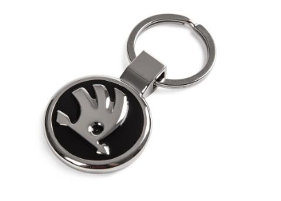 Skoda Schlüsselanhänger mit Einkaufswagen-Chip  -  000087010BL
